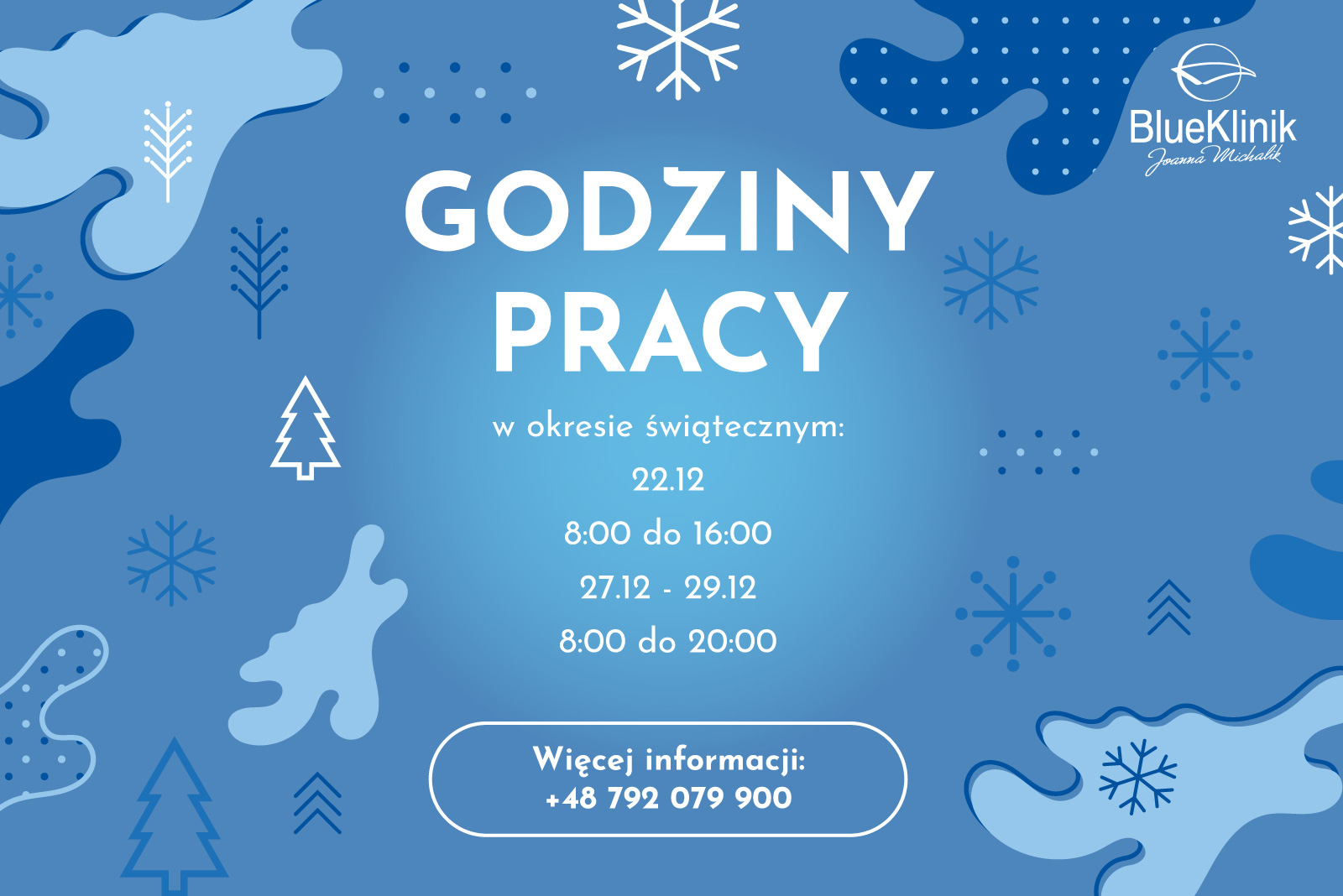 Godziny pracy w okresie świątecznym
